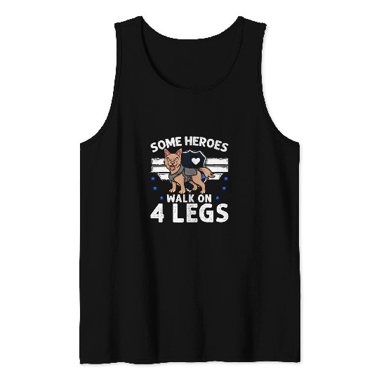 K9 Handler Police Dog Law Enforcement Police K9 Unit 11 Tank Tops