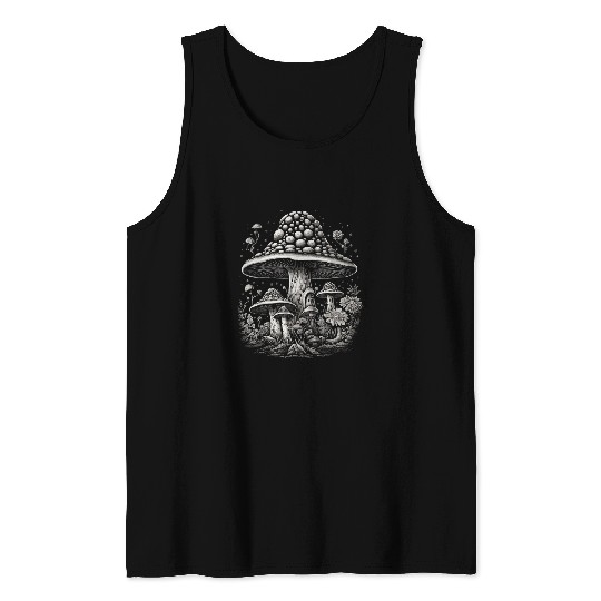 Cottagecore Nature Forest Garden Lover Mushroom 1 Tank Tops