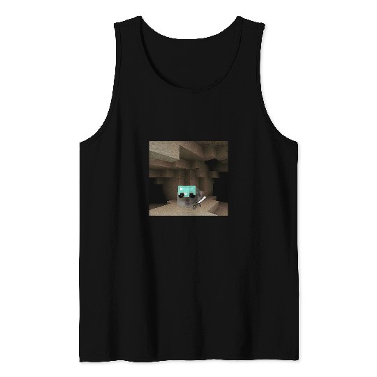 Funny Sad Hamster Meme Game Mining Cave Shield Funny Videos Tank Tops