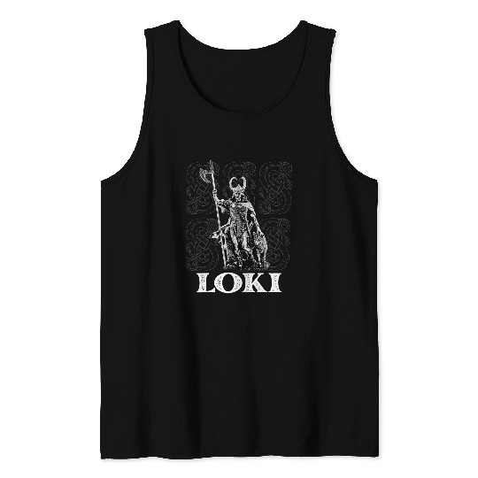Loki Norse God Viking Mythology God Of Mischief Snake Tank Tops