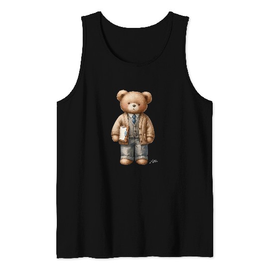 Bear Pet Preppy Counselor Bear vintages Gilded Lillie Tank Tops