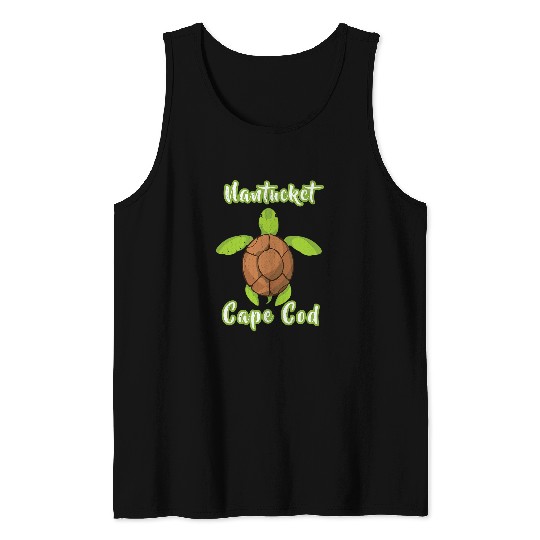 Turtle Pet distressed nantucket island cape cod summer vacation turtle Tank Tops