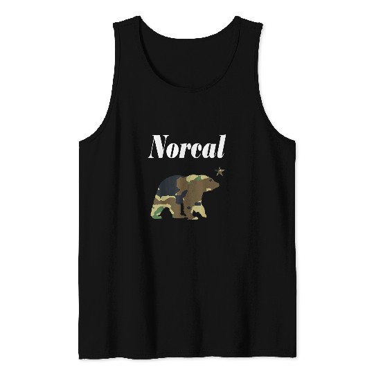 Bear Pet Norcal Northern californias Camouflage Bear With Star Tank Tops