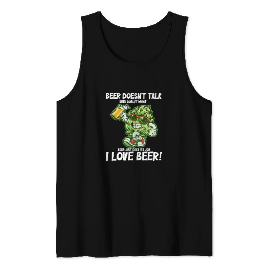 Beer Fun I love beer Booze party men s night men s day Beer Lover Tank Tops