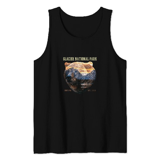 Bear Pet Glacier National Park Montana Grizzly Bear Tank Tops