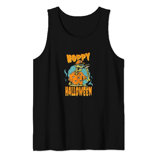 Beer Fun Hoppy Halloween Funny Beer Halloween 2 Tank Tops