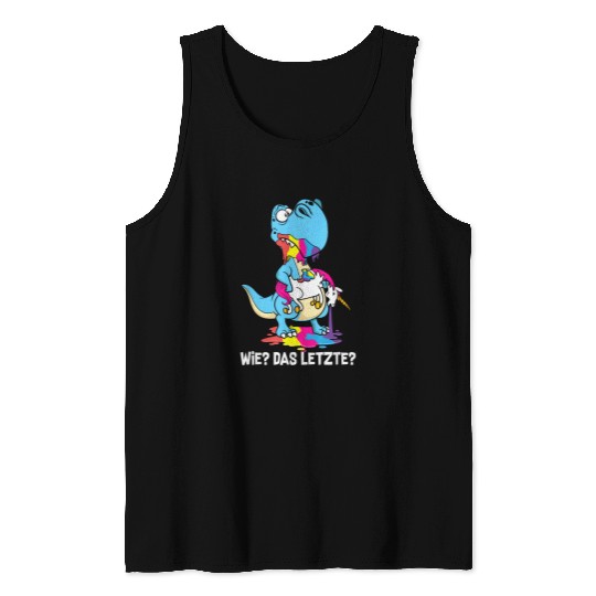 Dragon Pet Like The Last Dragon Eats Unicorn Tank Tops