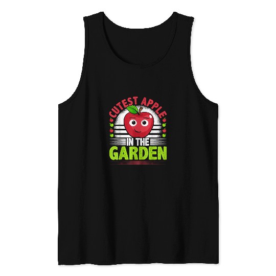 Cutest Apple In The Garden Funny Apple Picking Tank Tops