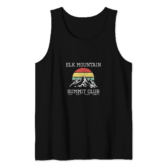 Climbed Elk Mountain Wyoming USA Summit Club Hike Sun Tank Tops