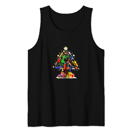 Hairdresser Job Scissor Hairstylist Christmas Tree 2For Men Women Tank Tops