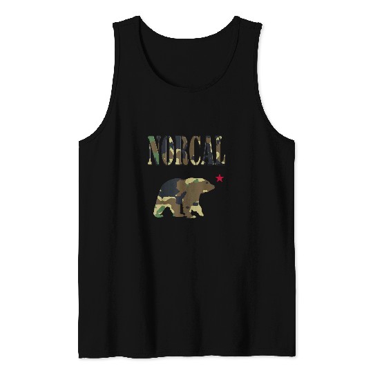 Bear Pet Norcal Northern californias Camouflage Bear With Star 2 Tank Tops