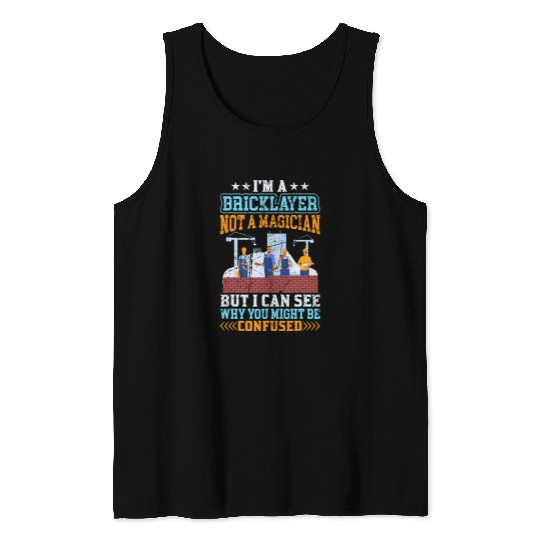 Bricklayer Job Mason Bricklaying Brick Work Bricklayer Tank Tops
