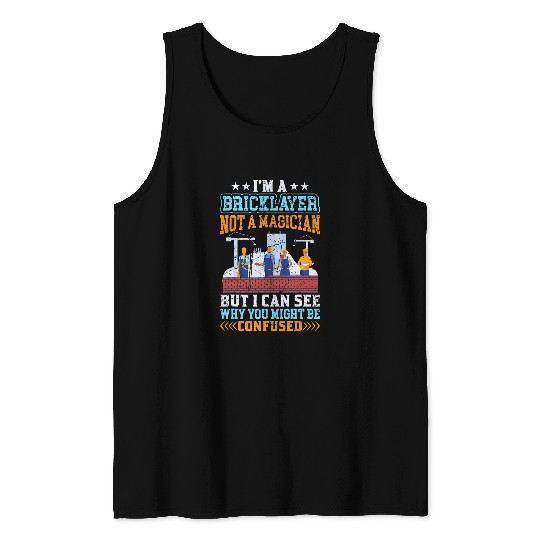 Bricklayer Job Mason Bricklaying Brick Work Bricklayer Tank Tops