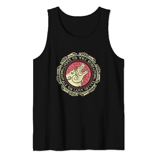 Lieber Ein wolfs Odins Als Ein Lamb of God Viking Saying Tank Tops