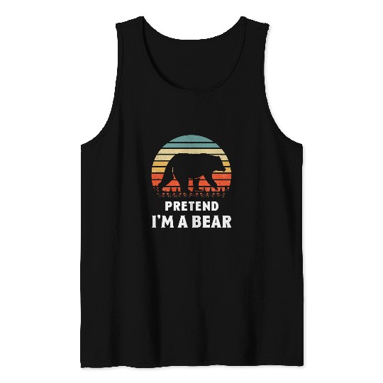 Bear Pet Pretend I m A Bear Costume Halloween Party Tank Tops