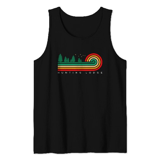 Evergreen vintages Stripes Hunting Lodge Maryland Tank Tops