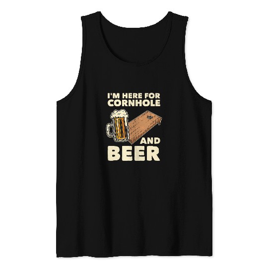 Beer Fun Cornhole And Beer Lawn Game Bean Bags Sack Toss Cornhole Tank Tops