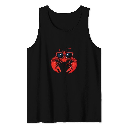 Cajun Crawfish Boil Party Crawfish Sunglasses Mardi Gras Tank Tops
