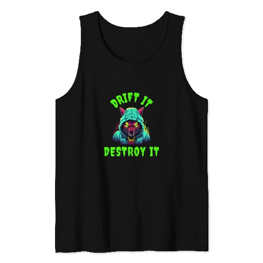 Graffiti Art Street Urban Style Werewolf Tank Tops