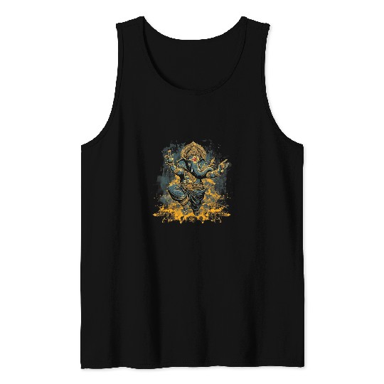 Hindu God Cool vintages Yoga Hindu Leopard God Graphic 34 Tank Tops