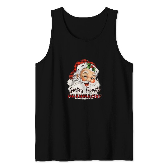 Pharmacist Job santas claus favorite pharmacist flannel christmas Tank Tops