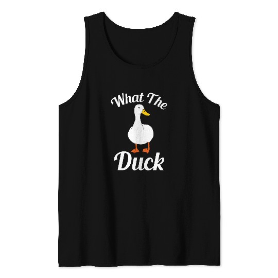 Duck Pet What The Duck Rubber Ducky Duck Lover 4 Tank Tops