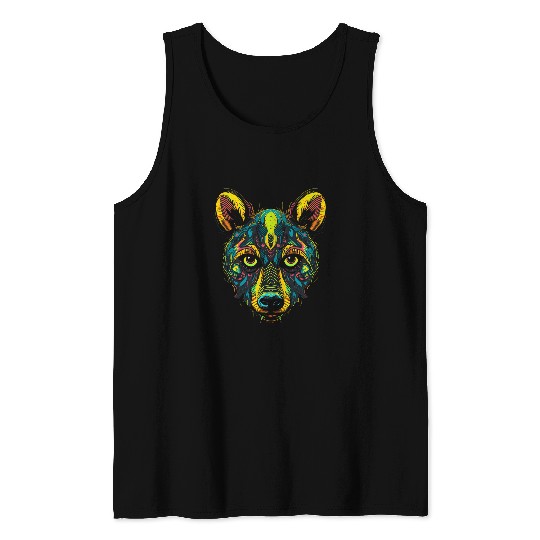 Graffiti Pop Art Of Hyena Animal Graphic Tees for Men Women Tank Tops