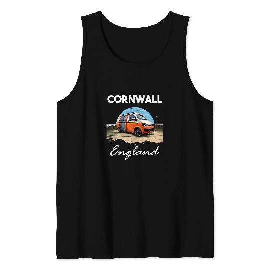 Cornwall Design Cornwall Wanderlust Camper Tank Tops