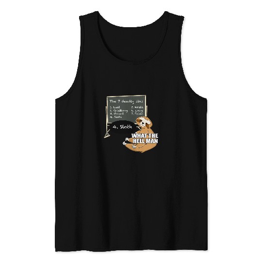 Sloth Pet learns 7 deadly sins funny animal meme Tank Tops