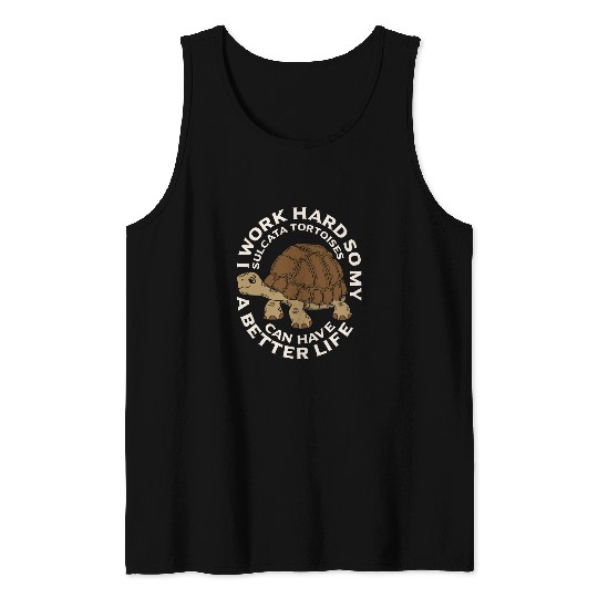 Turtle Pet African Spurred Tortoise Owner Turtle Lover Sulcata Tortois Tank Tops
