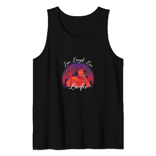 Wines Fun Funny Satan LiveLaughLove Wines Devil Sarcastic Halloween Tank Tops
