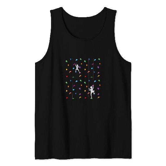 Climbing Boulder Wall Rock Climber Bouldering Halloween Tank Tops