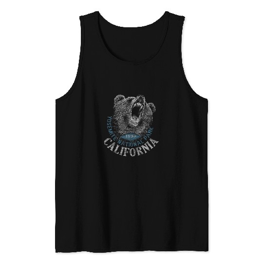 Bear Pet Yosemite National Park Bear Graphic Tank Tops