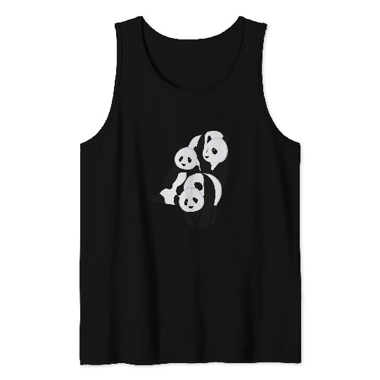 Panda Pet stuffed animal costume three bears Tank Tops