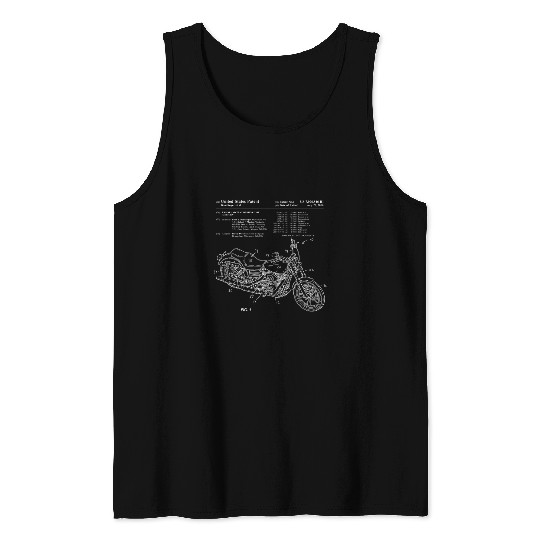 Classic vintages Patent Print 2006 Motorcycle Biker Gift Tank Tops