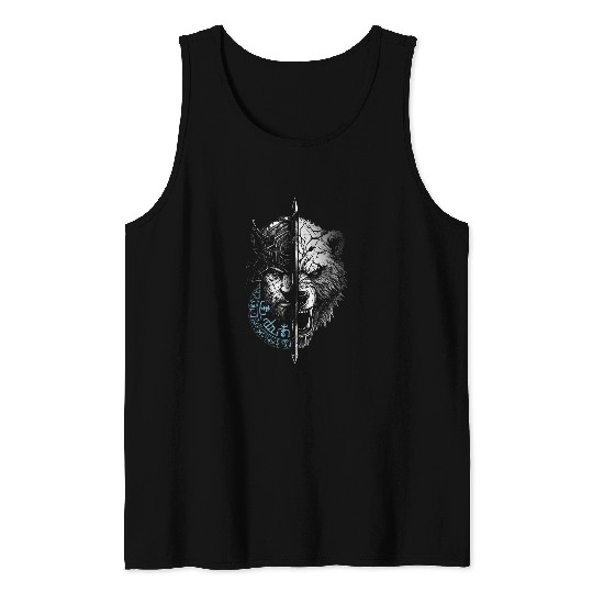Bear Pet Berserker Bear Warrior Odin Runes Nordic Compass Viking 15 Tank Tops