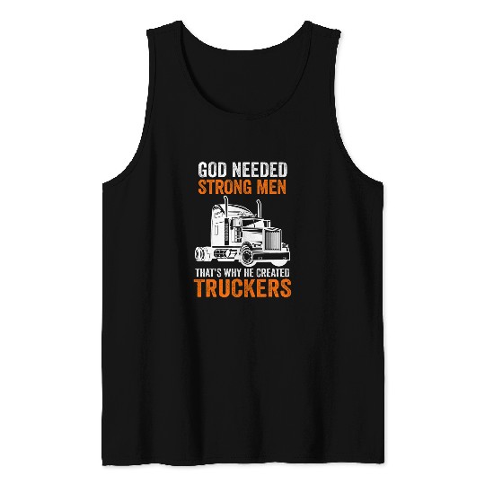 Mens Truck Driver Trucks Trucker Tank Tops