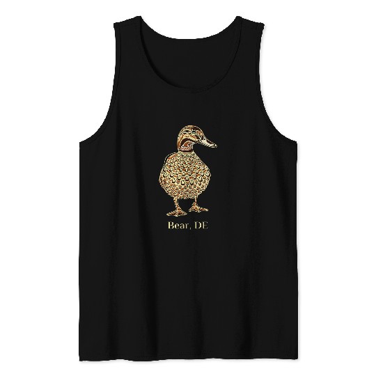 Bear Pet Bear Delaware Native American Mallard Duck Birdwatching Tank Tops