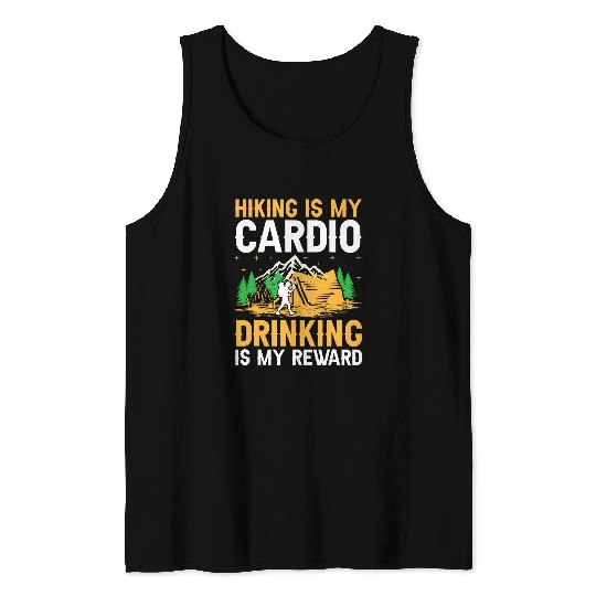Hiking Hiker Nature Trekking Outdoor Mountaineering Alcohol 10 Tank Tops