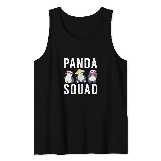 Panda Pet Squad Panda Bear Friends Tank Tops