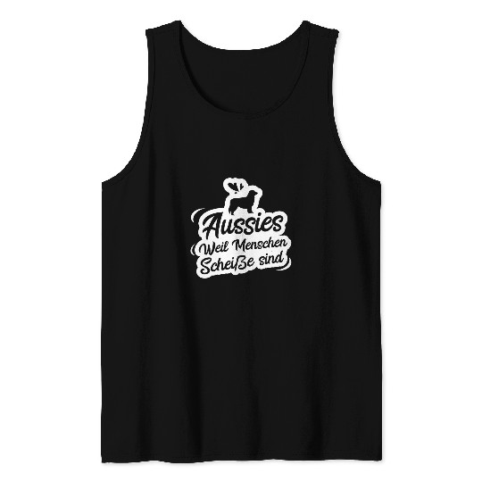 Aussie Funny Australian Shepherd People Gift Tank Tops