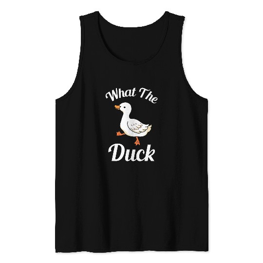 Duck Pet What The Duck Rubber Ducky Tank Tops