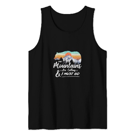 Bear Pet The Mountains are calling and i must go wild bear Sunset Tank Tops