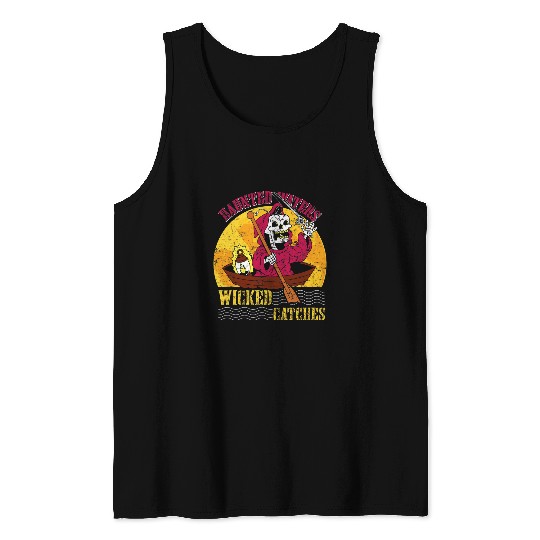 Creepy s Haunted Waters Wicked Catches Fisherman 9 Tank Tops