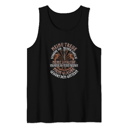 Family Friends Gods Germanen Clothing Saying Viking Tank Tops
