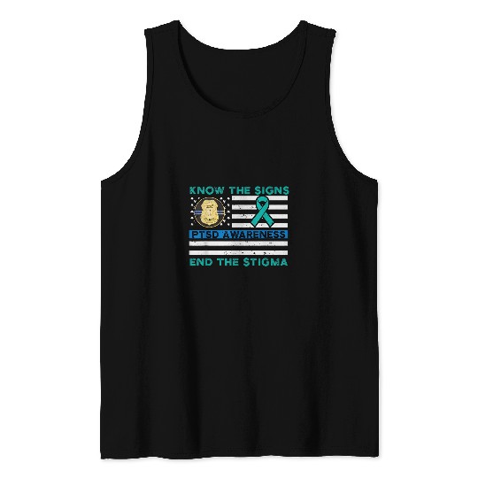 Police Job PTSD Awareness Law Enforcement Mental Health Support Tank Tops