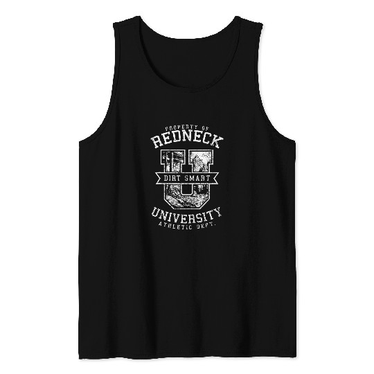 Redneck University Funny Hillbilly College Campus Varsity Tank Tops