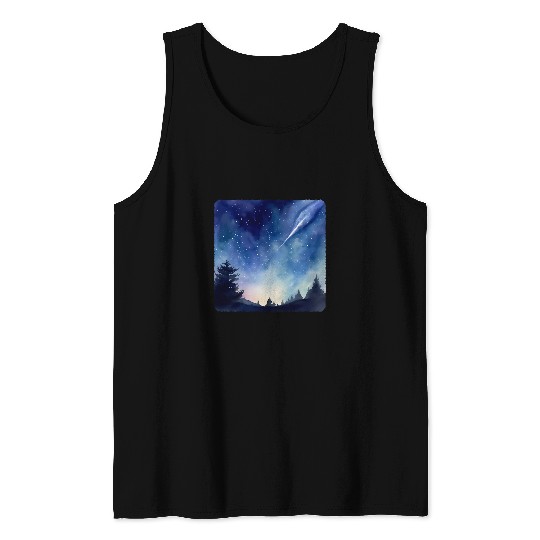 Comet Sky Astronomy Celestial Event Space Phenomenon Tank Tops