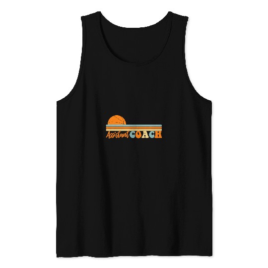 Retro Assistant Basketball Coach Tank Tops