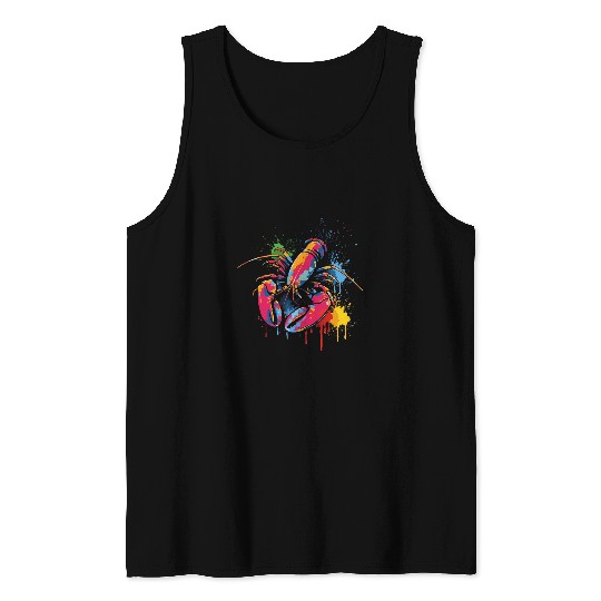 Cajun Crawfish Boil Party Painted Crawfish Mardi Gras Tank Tops